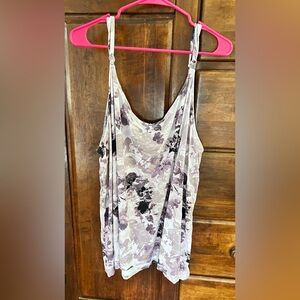 Torrid Purple Flowers Flowy Tank 5x